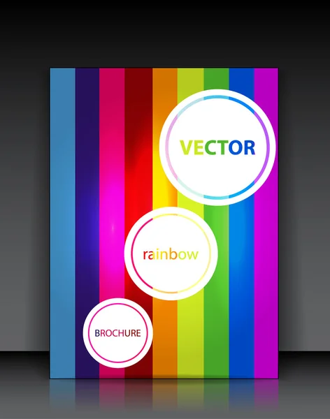 Folleto vectorial del arco iris — Vector de stock