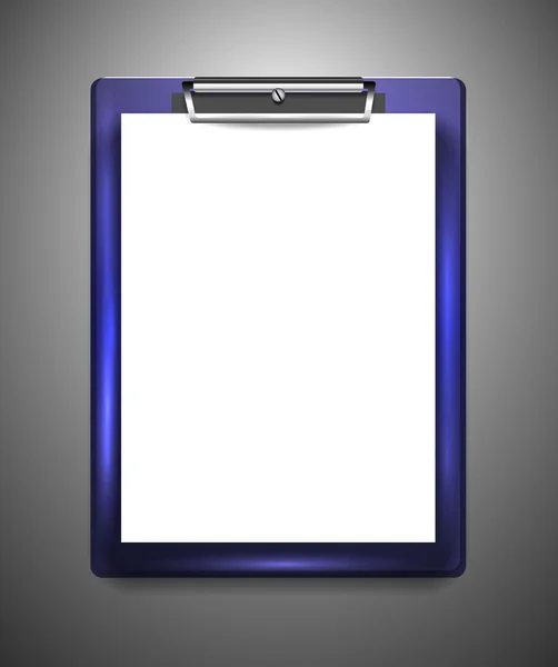 Vector clipboard with blank paper — Stock Vector