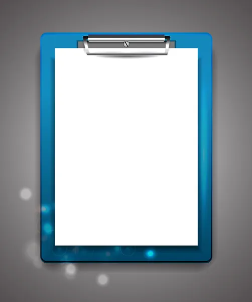 Vector clipboard with blank paper — Stock Vector