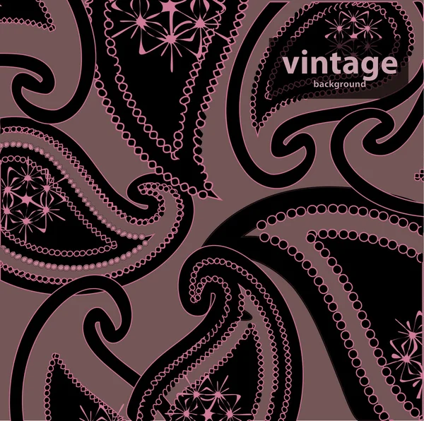 Vector vintage paisley background — Stock Vector