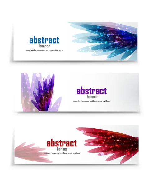 Coloridos banners vectoriales — Vector de stock