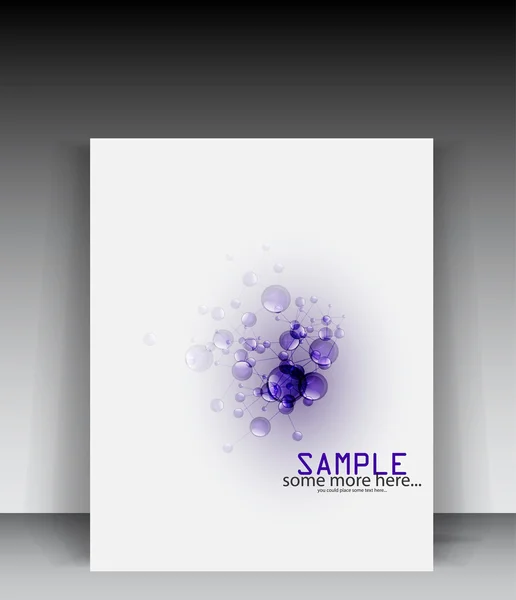 矢量紫色分子背景 — 图库矢量图片