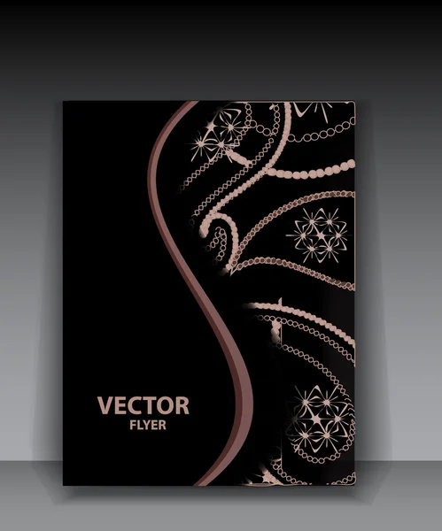 Vector paisley brochure — Stock Vector