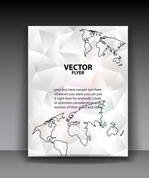 Modèle de brochure vectoriel terre — Image vectorielle