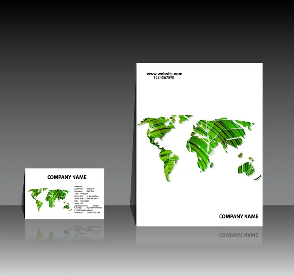 Modèle de brochure vectoriel terre — Image vectorielle