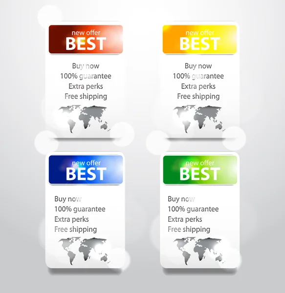 Vector best offer banners — Stock Vector