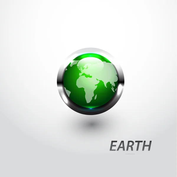 Glossy vector Earth globe — Stock Vector