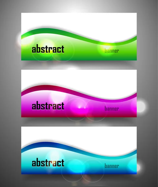 Shiny wave vector banner — Stock Vector