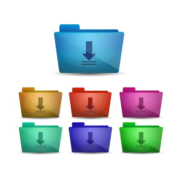 Vector download folder — Stock Vector