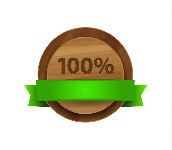 Vector 100% placa de madera verde — Archivo Imágenes Vectoriales