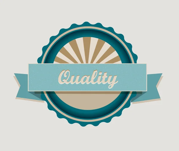 Retro quality label — Stock Vector