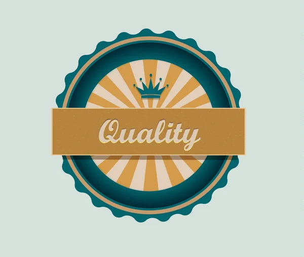Retro quality label — Stock Vector