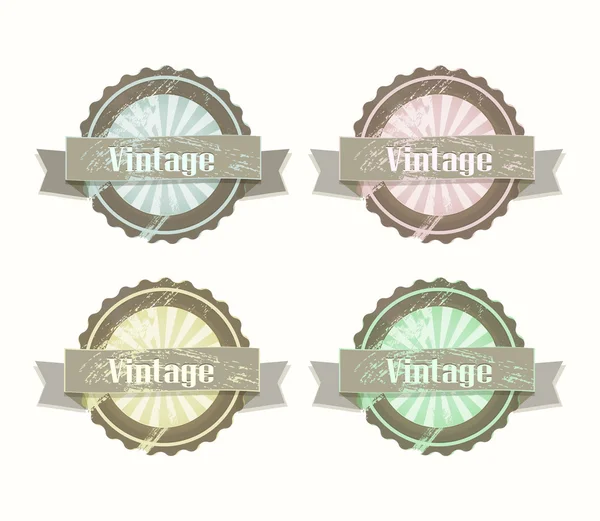 Étiquettes vintage rétro vierges — Image vectorielle