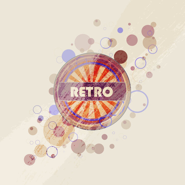 Abstract creative retro labels background