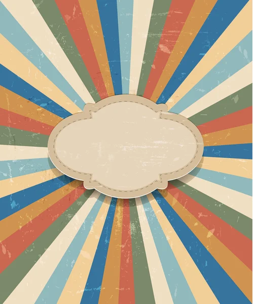 Grunge retro renkli sunburst arka plan