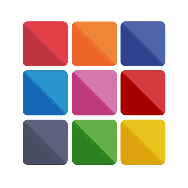 Colorful abstract flat icon backgrounds — Stock Vector