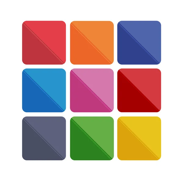 Kleurrijke abstracte platte pictogram achtergronden — Stockvector