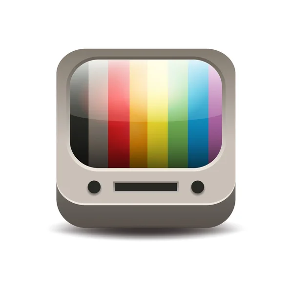 Arco iris televisor de color — Vector de stock