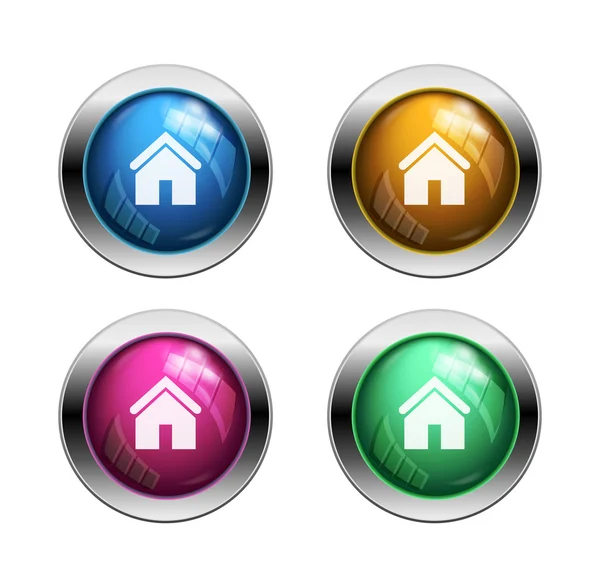 Vector home buttons — Stock Vector