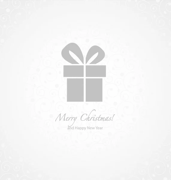 Papel gris y blanco Fondo de Navidad — Vector de stock