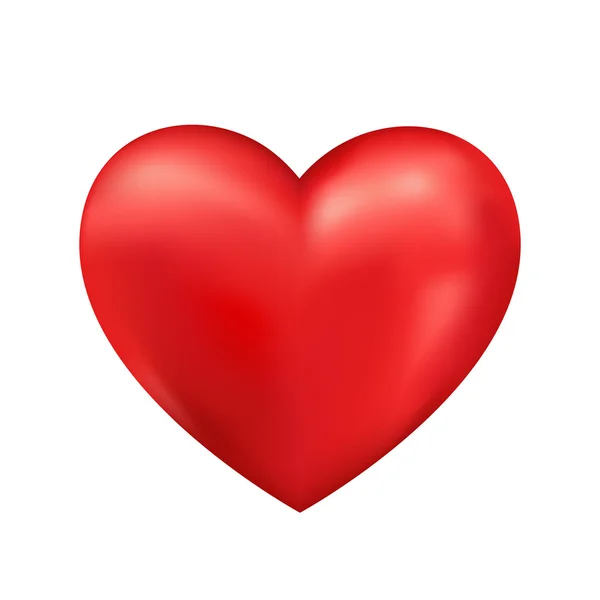 Блестящее трехмерное векторное сердце — стоковый вектор