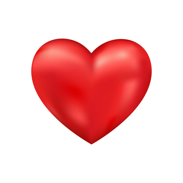 Блестящее трехмерное векторное сердце
