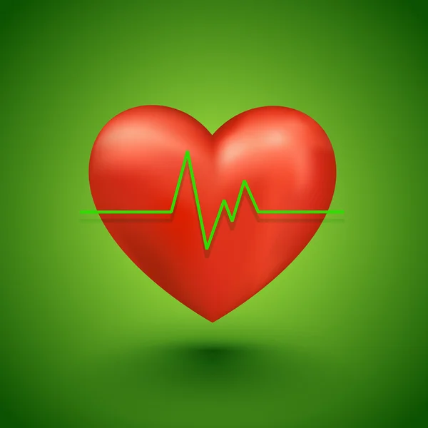Latidos cardíacos sanos — Vector de stock