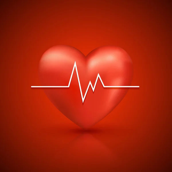 Healthy heart beat — Stock Vector