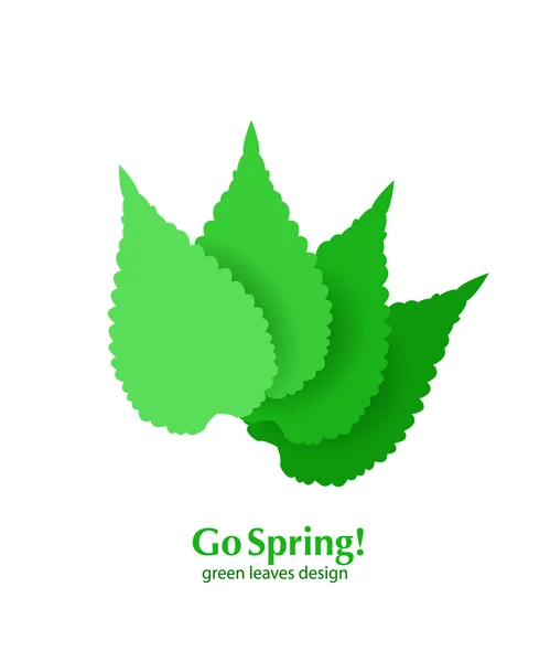 Groene bladeren lente achtergrond — Stockvector