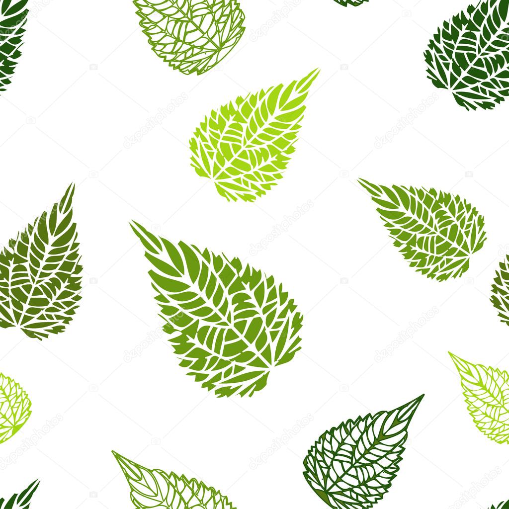 Seamless green leaves background Stock Vector Image by ©YasnaTenDP