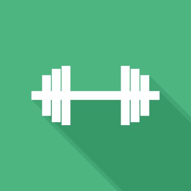 Uzun düz gölge barbell simgesi