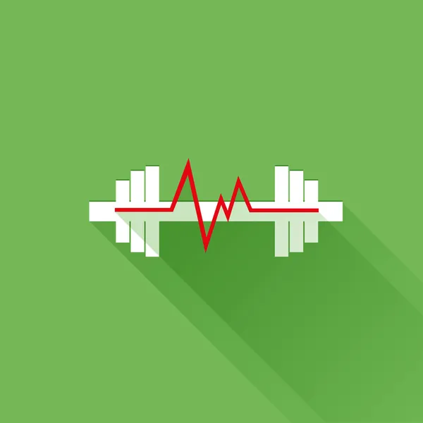 Spor nabız düz simgesi