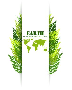 Yeşil yapraklar toprak arka plan