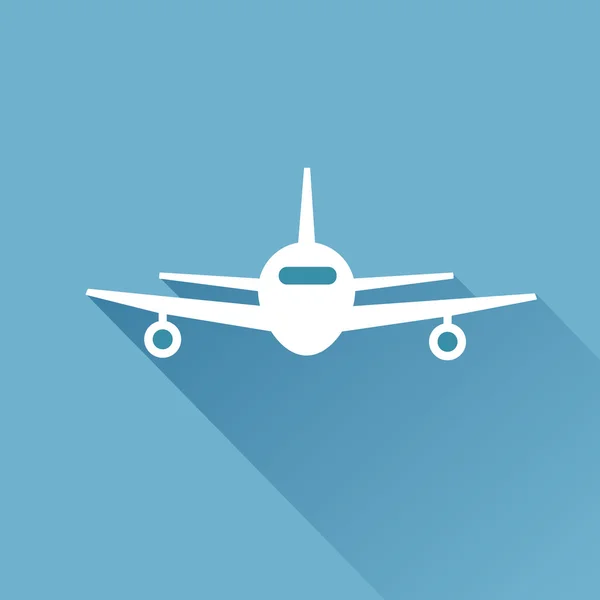 Plochý dlouhý stín letadlo Vektorová Grafika
