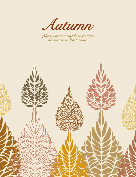 Autumn vector leaves background — Stock Vector