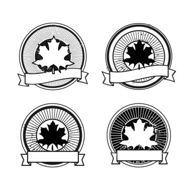 vektör sonbahar yaprak rozeti