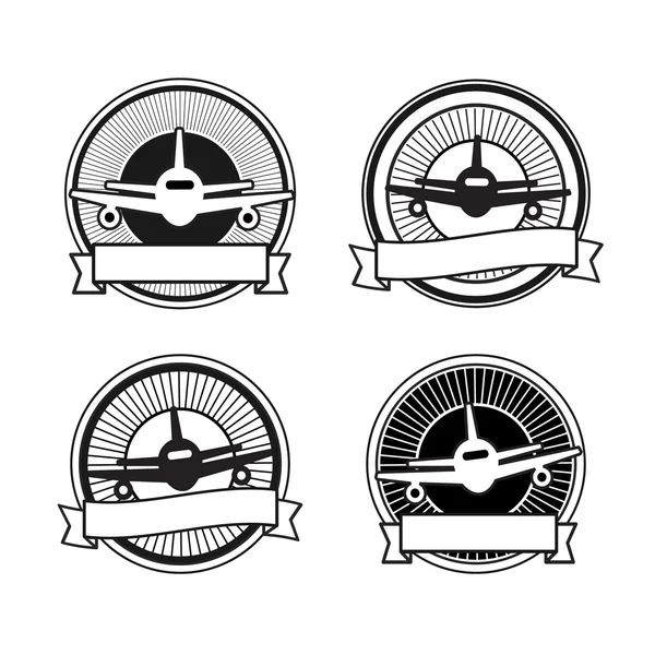 Badges de voyage aérien — Image vectorielle