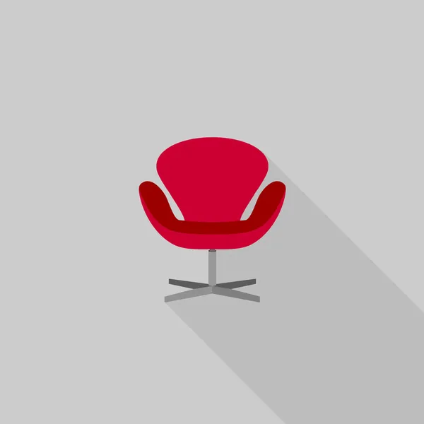 Flat long shadow office chair icons