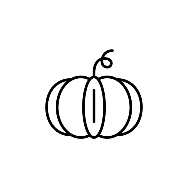 Jesienna dynia. Żniwa i symbole Dziękczynienia. Pixel idealny, edytowalna ikona sztuki linia skoku — Wektor stockowy