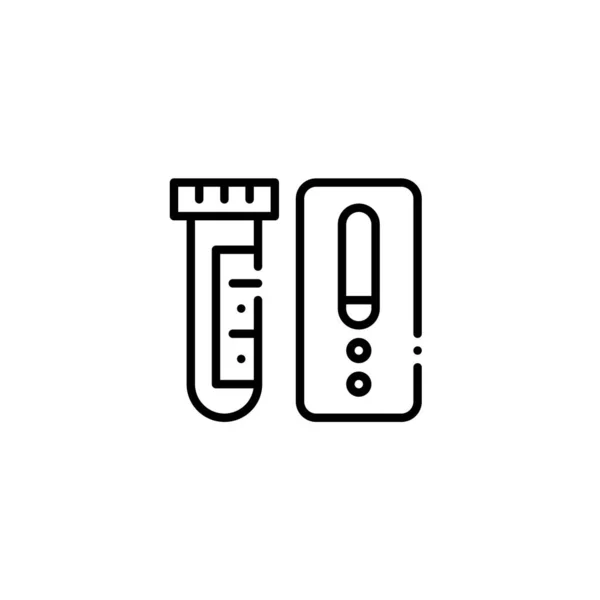 Snabb antigen levande blod test ikon. Pixel perfekt, redigerbar stroke — Stock vektor