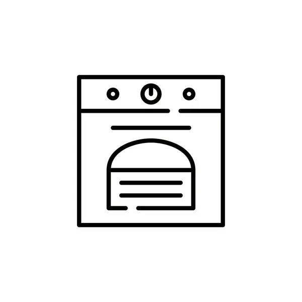 Piekarnik do pieczenia dla gospodarstw domowych. Pixel idealna, edytowalna ikona skoku — Wektor stockowy