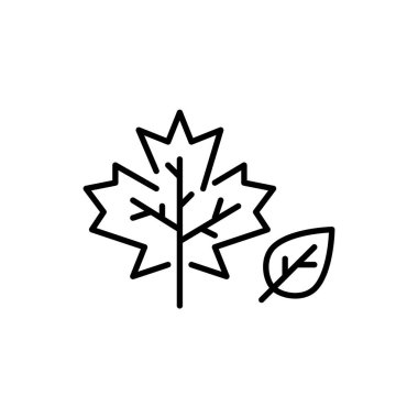 Sonbahar yaprakları çizgi resim pikselleri mükemmel simgeler