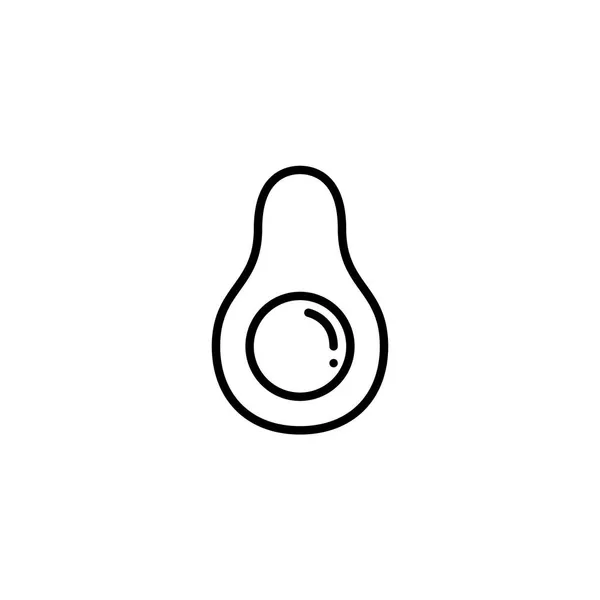 Tatlı avokado meyve çizgisi sanat ikonu. Piksel mükemmel, düzenlenebilir vuruş — Stok Vektör