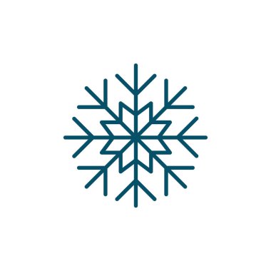 Kar tanesi kışı Noel çizgisi mavi ikonu. Piksel mükemmel, düzenlenebilir vuruş