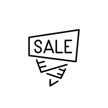 İndirimli origami konuşma balonu. Piksel mükemmel, düzenlenebilir vuruş simgesi