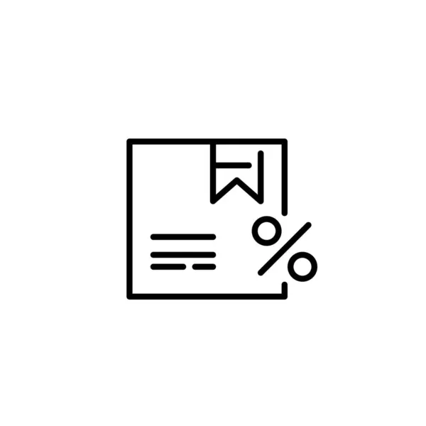 Contratti di consegna. Icona della vendita della spesa. Pacchetto con simbolo di sconto. Pixel perfetto, colpo modificabile — Vettoriale Stock