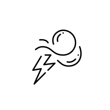 Rüzgar enerjisi üretimi. Sürdürülebilir çevre dostu enerji kaynağı. Piksel mükemmel, düzenlenebilir vuruş simgesi.