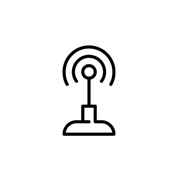 Un radiofaro. router di connessione wireless. Pixel perfetto, icona del tratto modificabile — Vettoriale Stock