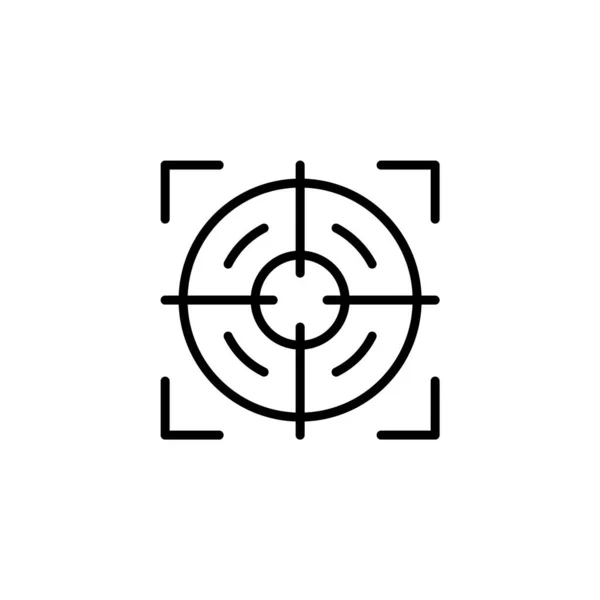 Aiming at target icon. Pixel perfect, editable stroke icon — Vettoriale Stock