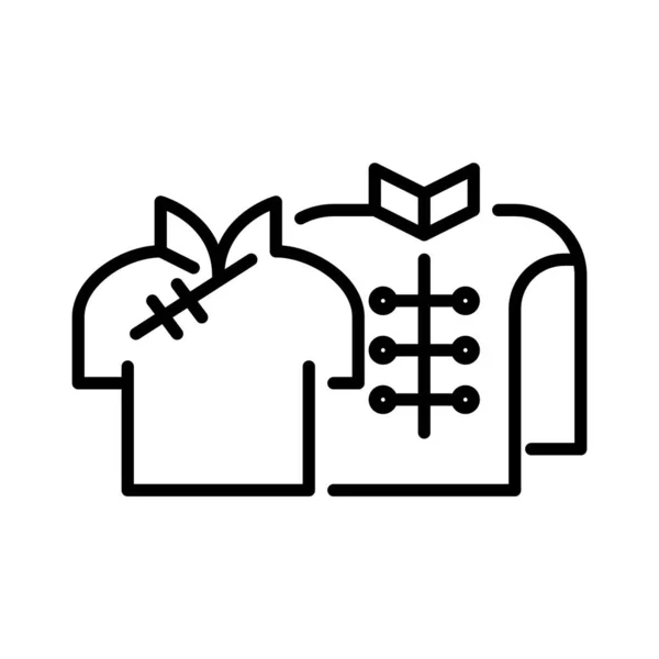 Traditional Chinese attire. Man suit and woman dress. Pixel perfect, editable stroke icon — Vetor de Stock